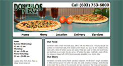 Desktop Screenshot of donatellospizza.biz