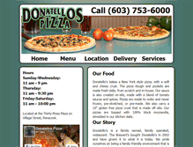 Tablet Screenshot of donatellospizza.biz